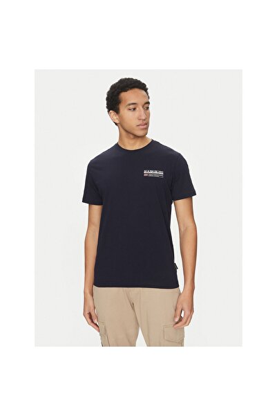 Napapijri Tricou bărbătesc NP0A4HQQ1761 Bleumarin