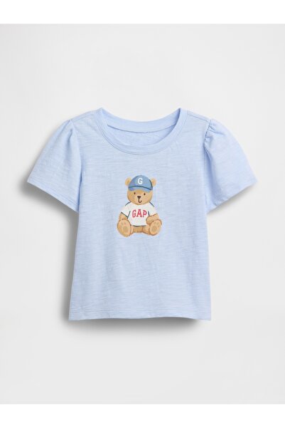 GAP Kız Bebek Açık Mavi Brannan Bear T-Shirt