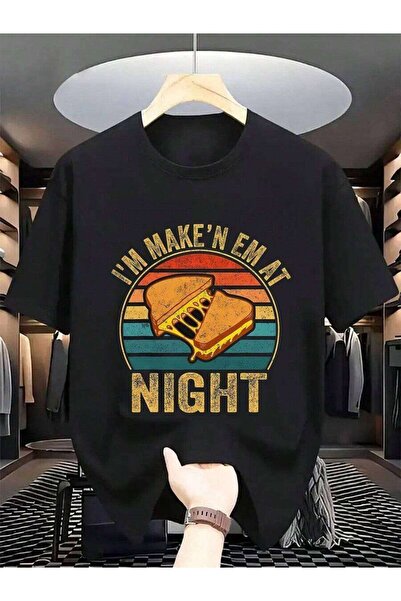 4Car تي شيرت بتصميم 'I'm Making 'em At Night Grilled Cheese Sandwich Meme' - ...