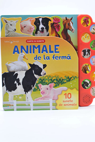 Litera BEBELUȘUL ÎNVAȚĂ. ANIMALE DE FERMOAR. Carte sonoră. Reeditare