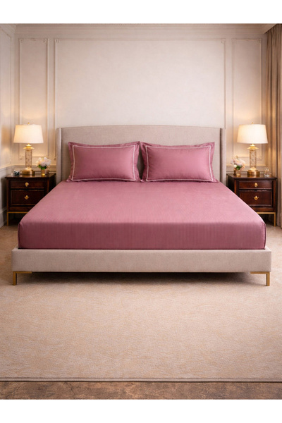 Mulberry Living By Styli طقم أغطية سرير من 3 قطع، 100% قطن، تصميم خطي فاخر - ...