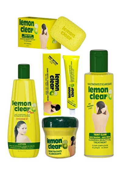 Lemon Clear Clearing Beauty Set: Lotion 500ml, Cream, Tube Cream, Beauty Oil ...