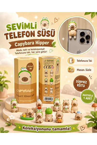 DEVU Capybara Hipper Sürpriz Oyuncak Telefon Süsü Dekoratif Mini Figür – Rast...