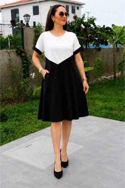 DRESSIFY WOMEN’S FASHION Γυναικείο κοντομάνικο φόρεμα με λαιμόκοψη ποδηλάτου,...