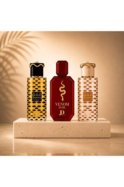 MANASIK SET 3 PARFUMURI DAMA 100 ml- SHAFAQ INTENSE + VENOM RUBY + SHAFAQ