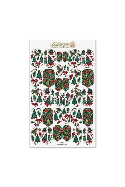 GELAXYO Nail Wraps - W40 - Ribbon Noel