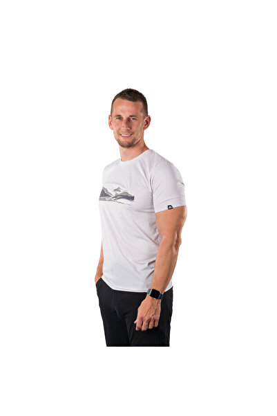 NORTHFINDER Tricou bărbați exterior, uscare rapidă, NAZAREN, Alb