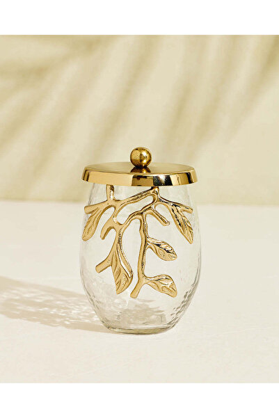 REDTAG Gold Leaf Hammered Glass Tumbler 13.25X8.75X8.75Cm