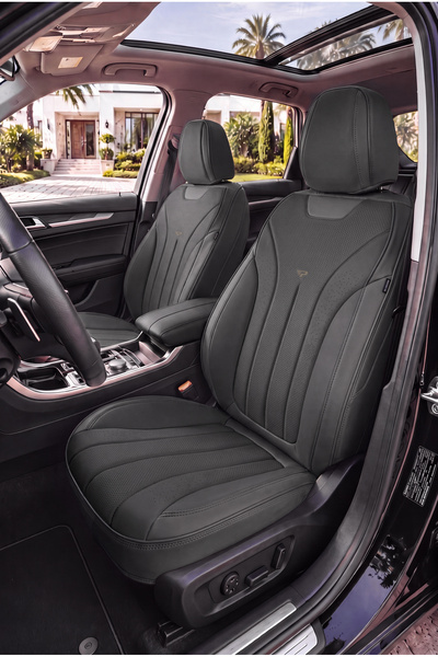 Panda Kılıf Panda Premium Royal Series Velvet and Leather Fabric Car Seat Cov...