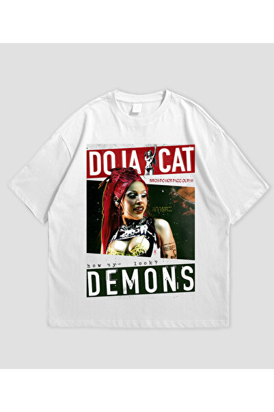 MAGORS Doja Cat majica sa printom, unisex, oversize kroj, 100% pamuk, okrugli...