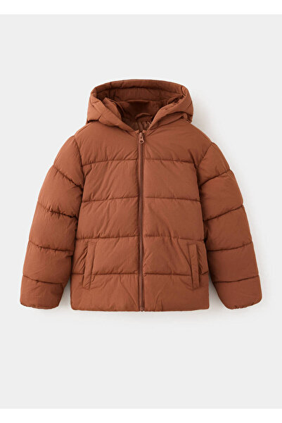 MANGO Kids Kapüşonlu kapitone anorak