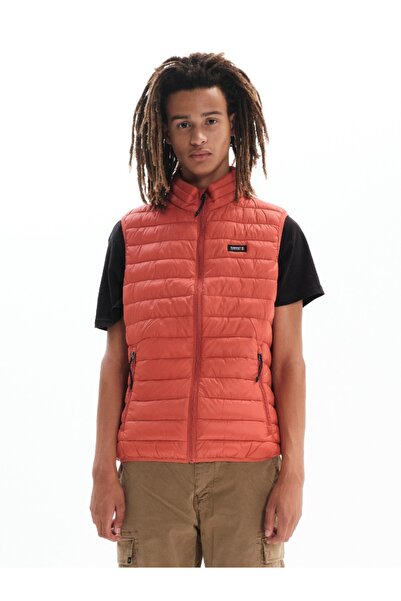 BASEHIT MEN'S PUFFER VEST JACKET 201.BM10.141-NL BURNT ORANGE Orange L