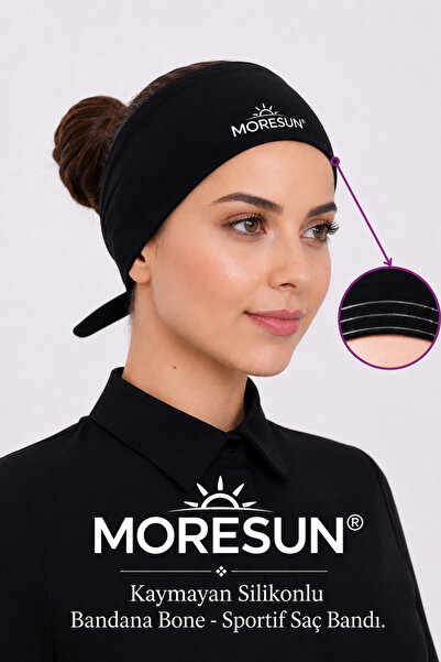 MORESUN Non-Slip Silicone Bandana Cap - Sporty Hair Band