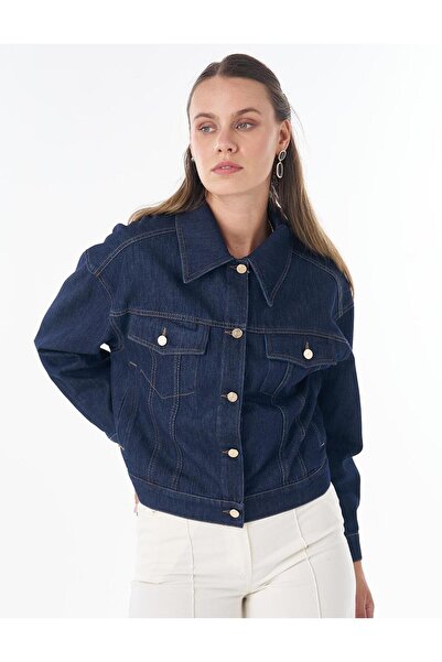 Kayra Washed Denim Jacket Blue