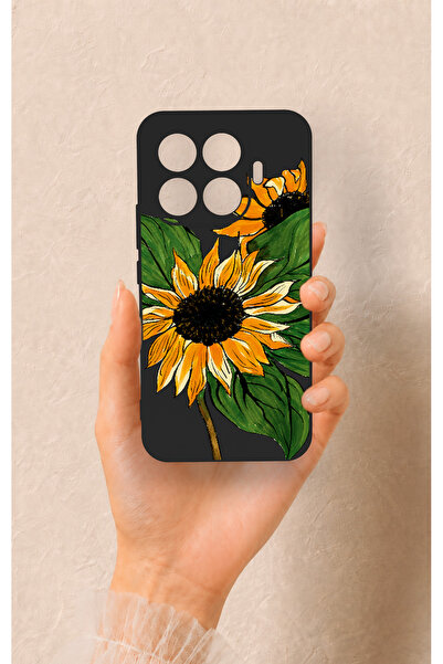Vip Case Mi 17T Pro 5G Uyumlu Ay Çiçeği Desenli Silikon Kılıf