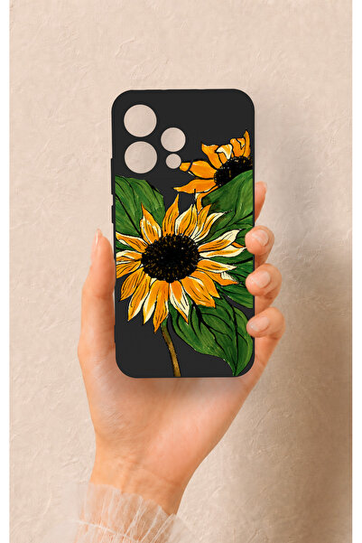 Vip Case Oppo Reno 15 5G Uyumlu Ay Çiçeği Desenli Silikon Kılıf