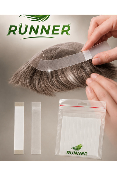 RUNNER Protez Saç Yapıştırma Bandı Kesilmiş Halde Düz (24mm x 75mm) 36 Adet