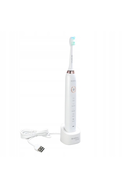 SHONA Set periuță de dinți sonică Sonic White, husă + capete de rezervă, IPX7