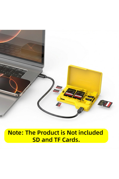 Choice Yellow BUDI SD Memory Card Reader 4 Cards Simultaneously Read and Writ...