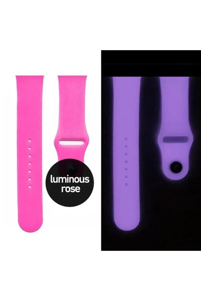 Choice19 حزام سيليكون مضيء وردي اللون مقاس 38 40 41 S10-42mm ML لساعة أبل ووت...
