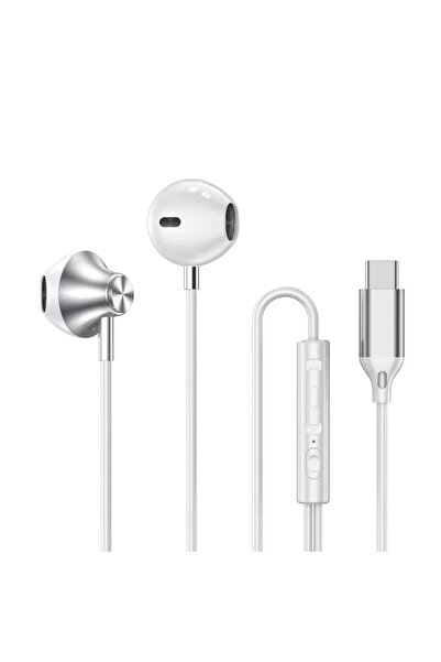 Choice5 White Type-c Dual Interface Wired Earphones HiFi Stereo Surround Soun...