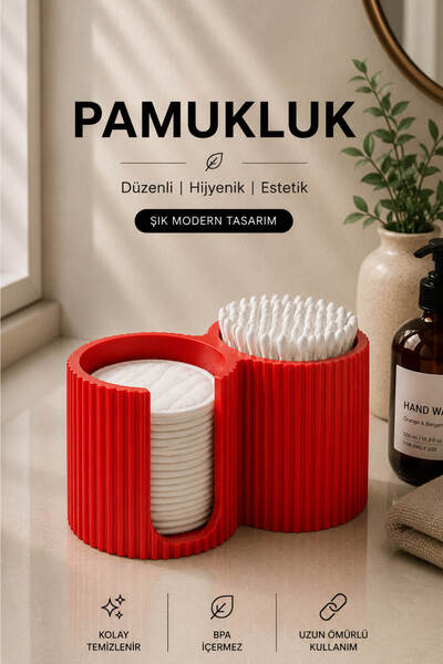 expres hediye Modern cotton organizer - cotton pad and ear stick storage box