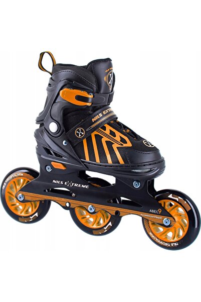 Nils Extreme Role reglabile din cauciuc 29-33 NILS ABEC9, negre, pentru copii
