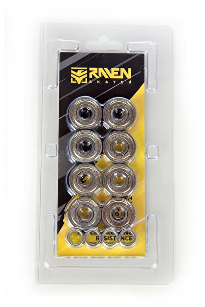 NO BRAND 8X Roți de role negre 72mm + 16X Rulmenți Raven Abec7