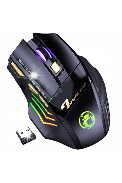 NO BRAND Mouse de gaming wireless RGB 7D - Bluetooth 5.1, DPI reglabil, Ergon...