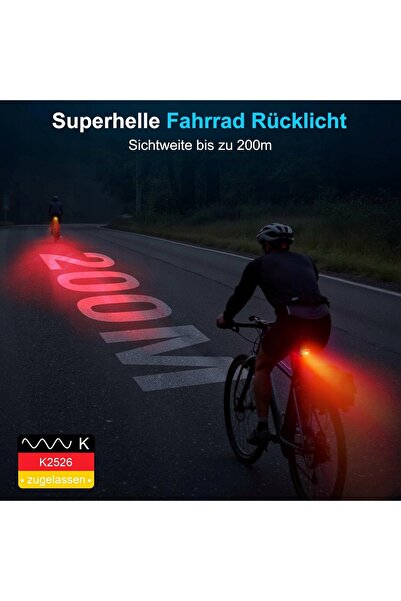 NO BRAND Lumină LED USB pentru bicicletă, impermeabilă la 200m