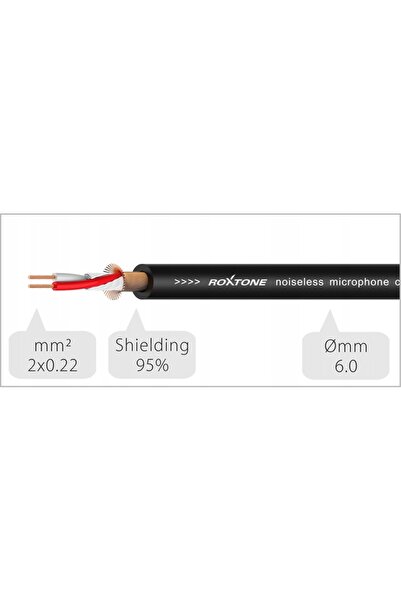 NO BRAND Cablu audio Roxtone 15m XLR 3 pini mamă la XLR 3 pini tată smxx200l0150