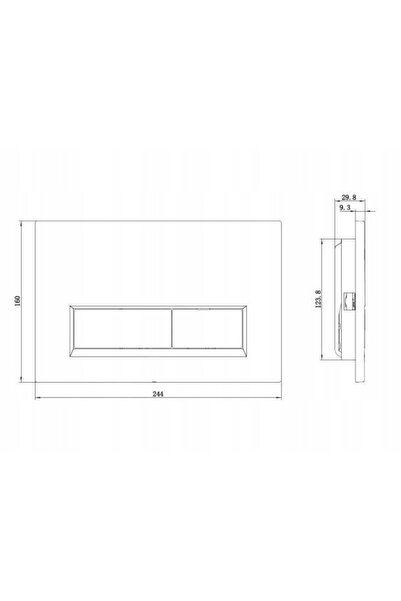 Kludi Buton de spălare toaletă UNIFIX, compatibil cu Geberit Sigma 32PP0105