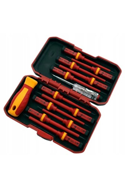 NO BRAND Set de șurubelnițe izolate electric, 13 piese, în cutie