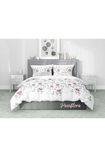 NO BRAND Lenjerie de pat din bumbac 200X220 Flori de Passiflora