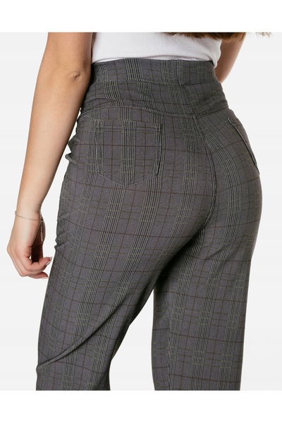 NO BRAND Pantaloni eleganți de damă, stil țigară, cu talie înaltă 9665-1 R 5X...