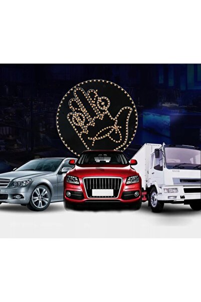 NO BRAND Indicator LED auto cu gesturi de mână, 8 emoticoane, telecomandă, 2 ...
