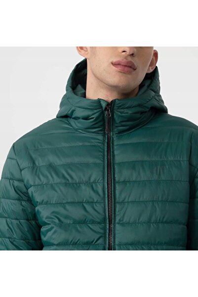 NO BRAND Geacă de puf cu glugă pentru bărbați 4F M240 Aw23 XL Verde