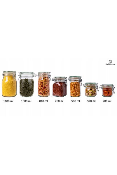 NO BRAND Borcan 1000ml 1L Recipiente pentru alimente pentru cafea, ceai, zahă...