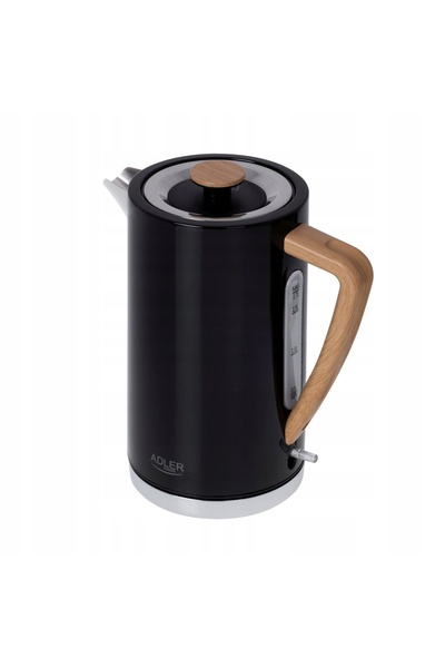 NO BRAND Fierbător electric fără fir cu pereți dubli 1,7L 2200W Negru