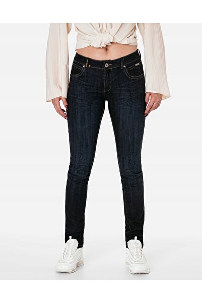 NO BRAND Blugi de damă bleumarin, skinny, slim fit, cu Lycra elastică, 561, 70cm
