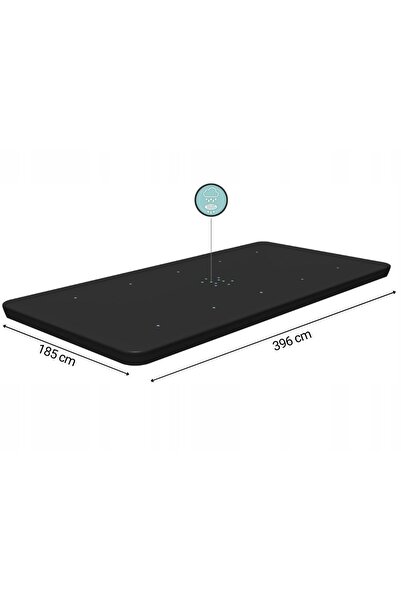NO BRAND Prelată de protecție pentru piscină 404/412X201 58232 Negru