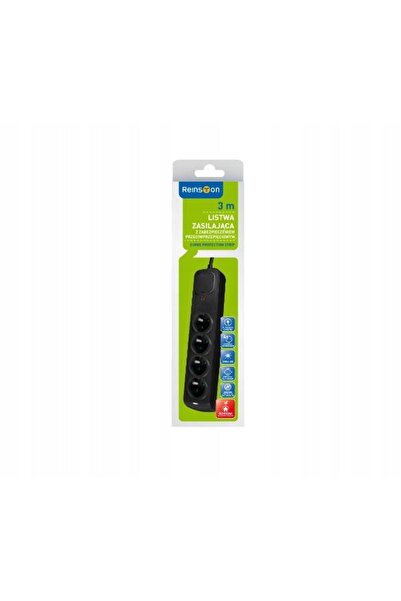 NO BRAND Reinston prelungitor cu 4 prize, 3m