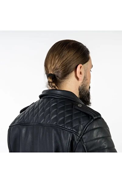 NO BRAND Ozone Ramones Jachetă de piele modernă neagră mată L
