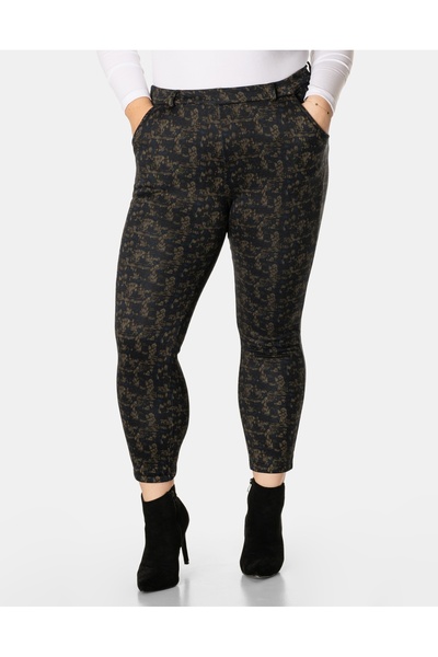 NO BRAND Pantaloni călduroși de damă, căptușiți cu fleece, 46116-2 4XL