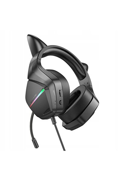 NO BRAND Borofone Căști de gaming Bluetooth cu urechi de pisică drăguțe și mi...
