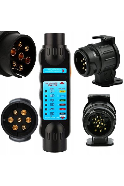 NO BRAND Tester priză remorcă 7/13 pini, tester cârlig Amio-03225