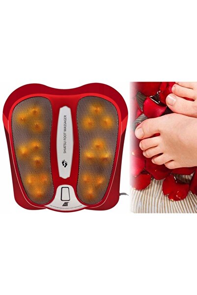 NO BRAND Aparat de masaj pentru picioare Malatec Shiatsu Roșu 32W