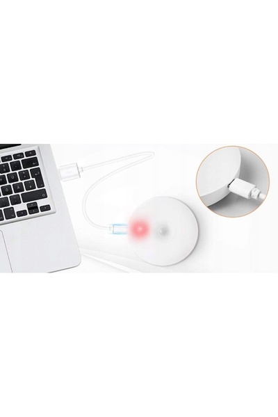 NO BRAND Lampă LED cu senzor de mișcare USB pentru dulap, lumină de veghe pen...