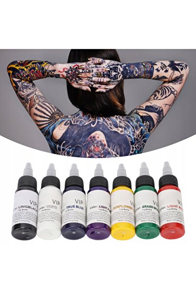 NO BRAND Set de cerneală pentru tatuaje, vopsele pentru tatuaje, pigmenți pen...