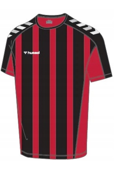 NO BRAND Tricou cu dungi Negru Roșu Hummel 152